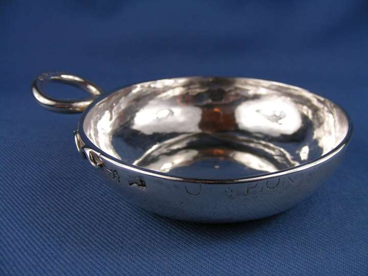 18th century French silver wine taster, possibly Avallon, Dijon